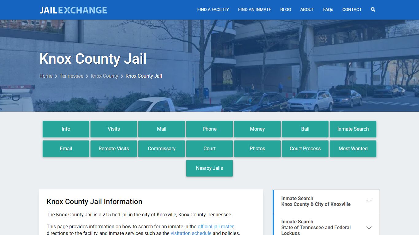 Knox County Jail, TN Inmate Search, Information
